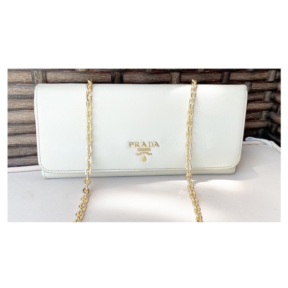 Prada Handbags - Prada Saffiano White WOC